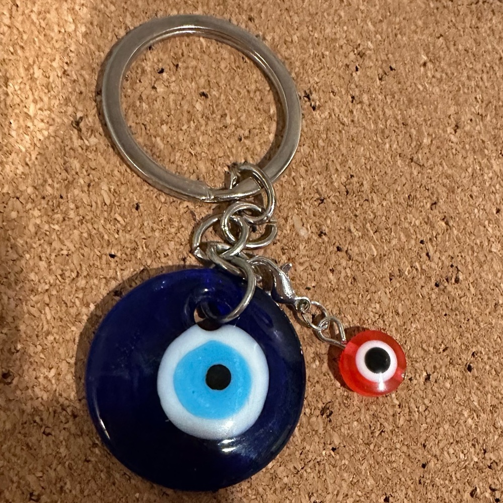 ✨🧿Evil Eye Keychain w/Matching Charm🧿✨Red Charm✨